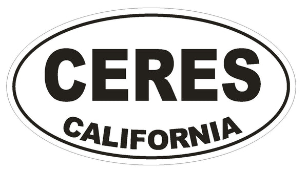 Ceres California Oval Bumper Sticker or Helmet Sticker D2766 Euro Oval ...