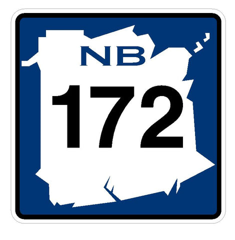 New Brunswick Route 172 Sticker Decal R4803 Canada Highway Route Sign Canadian