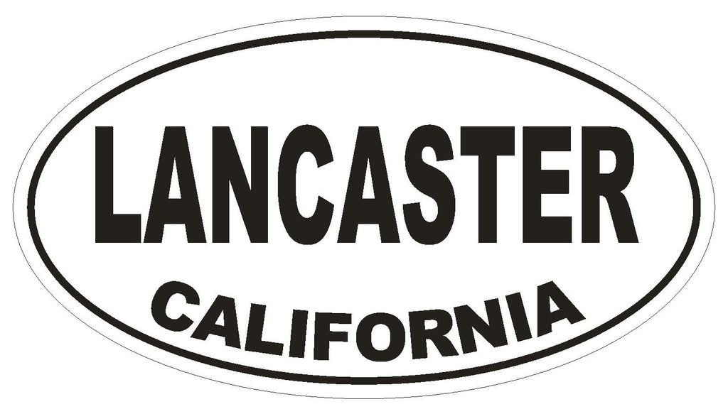 Lancaster California Oval Bumper Sticker or Helmet Sticker D2862 Euro Oval - Winter Park Products