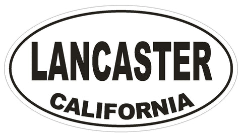 Lancaster California Oval Bumper Sticker or Helmet Sticker D2862 Euro Oval - Winter Park Products