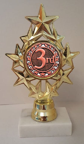 3rd Place Trophy 7" Tall  AS LOW AS $3.99 each FREE SHIPPING T04N15