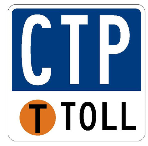 Texas Toll Road CTP Chisholm Trail Parkway Sticker R4464 Highway Sign Decal