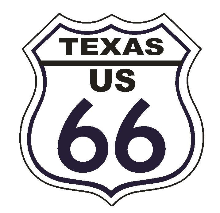 Texas RT 66 Route 66 Sticker MADE IN THE USA D2881 - Winter Park Products