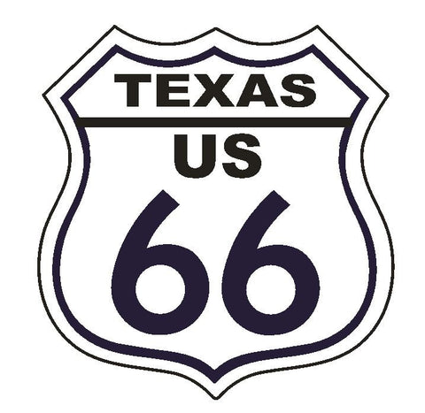 Texas RT 66 Route 66 Sticker MADE IN THE USA D2881 - Winter Park Products