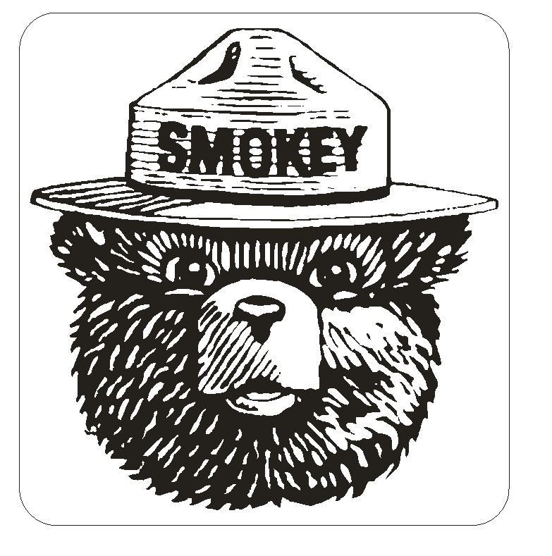 Forest Service Smokey The Bear Sticker Decal M146 - Winter Park Products