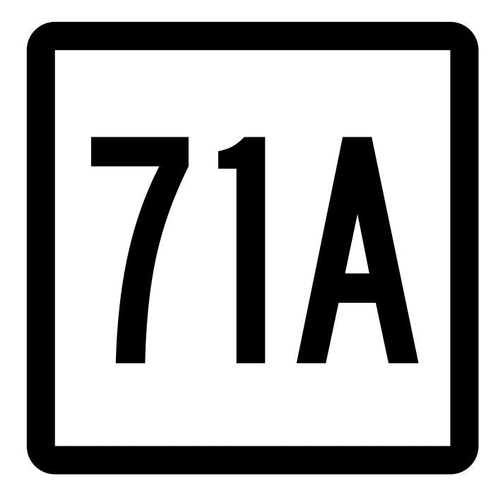 Connecticut State Highway 71A Sticker Decal R5101 Highway Route Sign