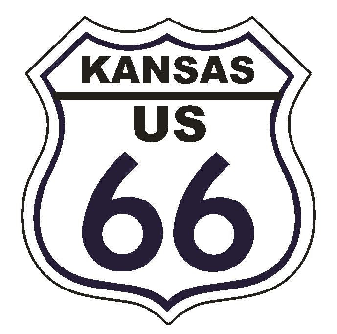 Kansas RT 66 Route 66 Sticker MADE IN THE USA D2885 - Winter Park Products