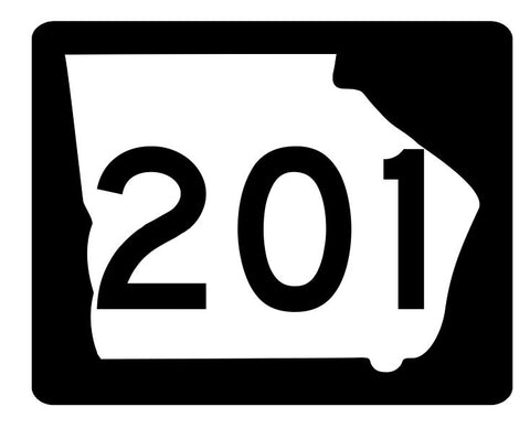 Georgia State Route 201 Sticker R3867 Highway Sign