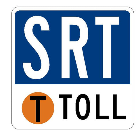 Texas SRT Sam Rayburn Tollway Sticker R4472 Highway Sign Road Sign Decal