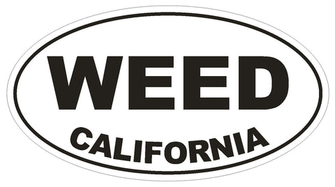 Weed California Oval Bumper Sticker or Helmet Sticker D2839 Euro Oval - Winter Park Products