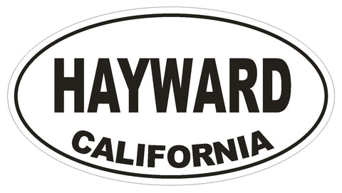 Hayward California Oval Bumper Sticker or Helmet Sticker D2797 Euro Oval - Winter Park Products
