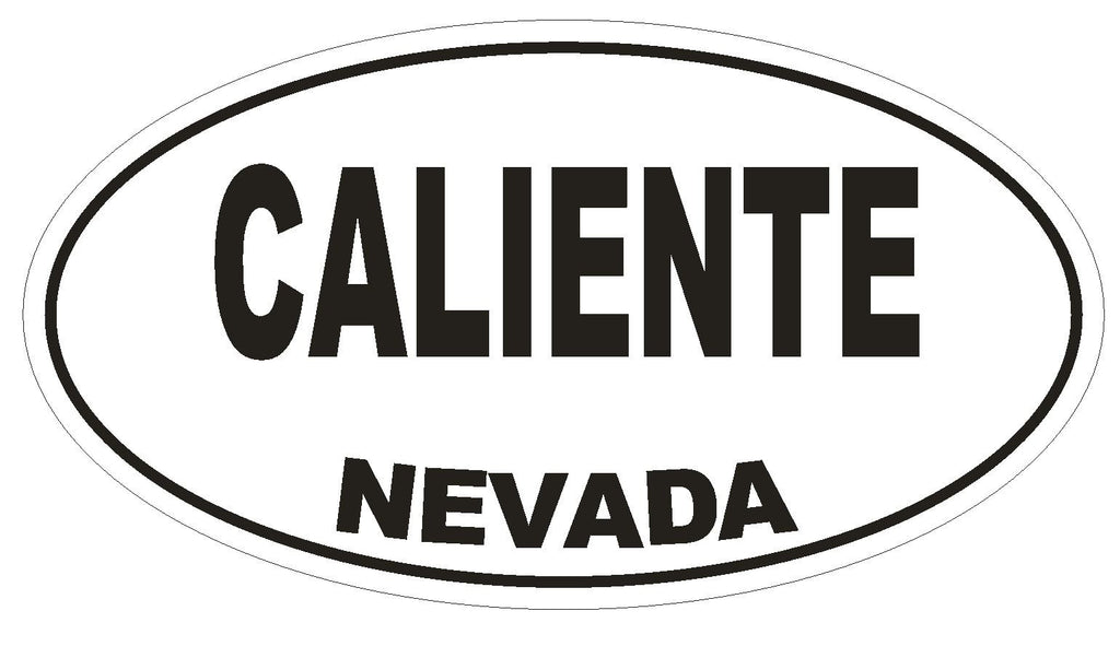 Caliente Nevada Oval Bumper Sticker or Helmet Sticker D2898 Euro Oval - Winter Park Products