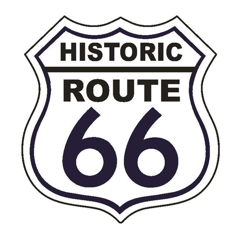 Historic RT 66 Route 66 Sticker MADE IN THE USA D2879 - Winter Park Products