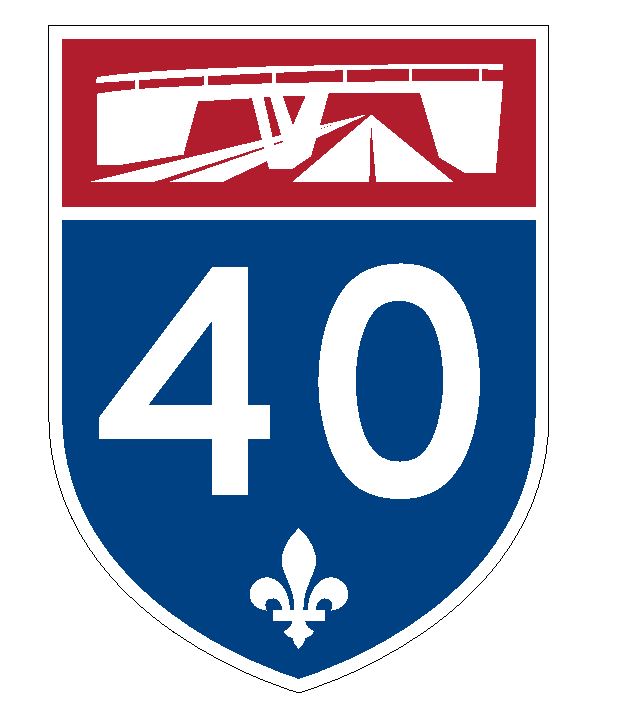 Quebec Autoroute 40 Sticker Decal R4812 Canada Highway Route Sign Canadian