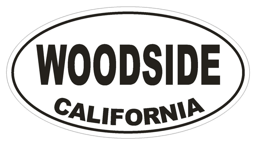 Woodside California Oval Bumper Sticker or Helmet Sticker D2835 Euro Oval - Winter Park Products