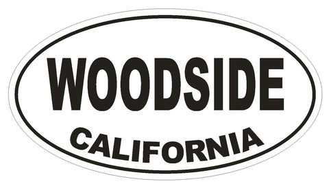 Woodside California Oval Bumper Sticker or Helmet Sticker D2835 Euro Oval - Winter Park Products