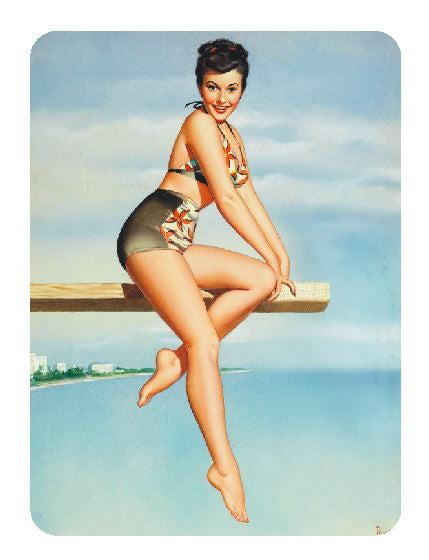Vintage Style Pin Up Girl Stickers P15 Pinup Sticker Decal - Winter Park Products