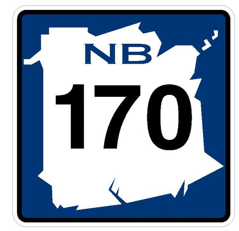 New Brunswick Route 170 Sticker Decal R4802 Canada Highway Route Sign Canadian