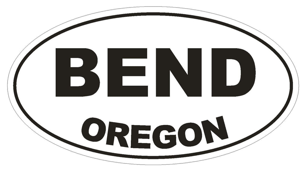 Bend Oregon Oval Bumper Sticker or Helmet Sticker D2747 Euro Oval - Winter Park Products