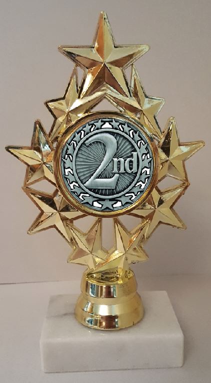 2nd Place Trophy 7" Tall  AS LOW AS $3.99 each FREE SHIPPING T04N14