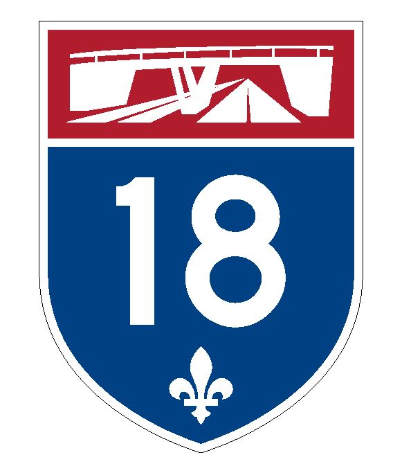 Quebec Autoroute 18 Sticker Decal R4839 Canada Highway Route Sign Canadian