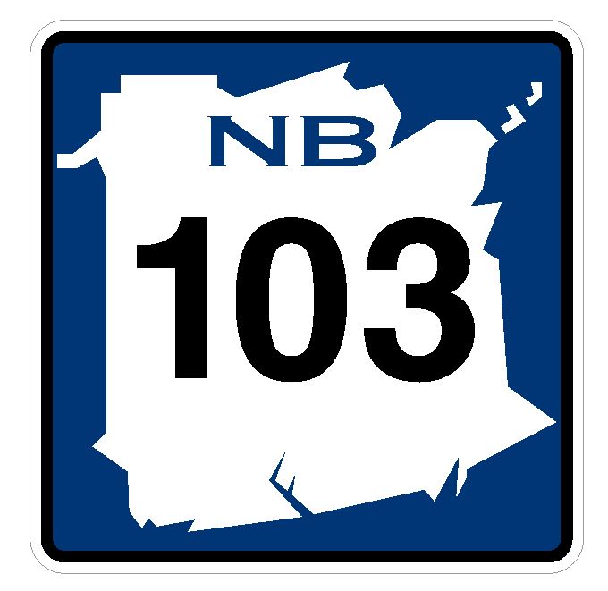 New Brunswick Route 103 Sticker Decal R4764 Canada Highway Route Sign Canadian