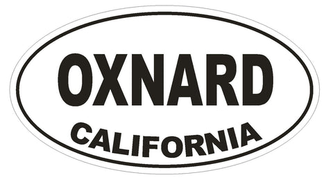 Oxnard California Oval Bumper Sticker or Helmet Sticker D2806 Euro Oval - Winter Park Products