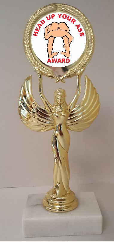 Head Up Your AssTrophy 8-1/4" Tall  AS LOW AS $3.99 each FREE SHIPPING T05N12