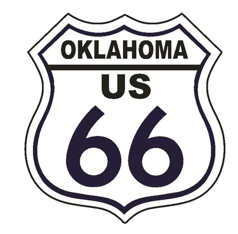 Oklahoma RT 66 Route 66 Sticker MADE IN THE USA D2883 - Winter Park Products