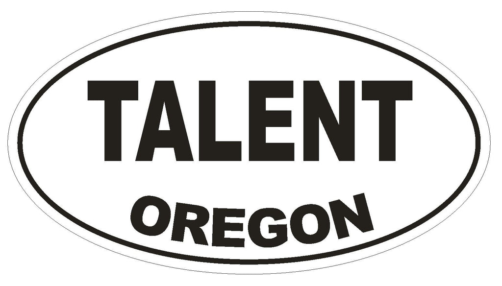Talent Oregon Oval Bumper Sticker or Helmet Sticker D2753 Euro Oval - Winter Park Products