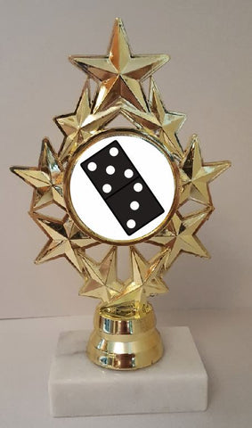 Domino Trophy 7" Tall  AS LOW AS $3.99 each FREE SHIPPING T04N2