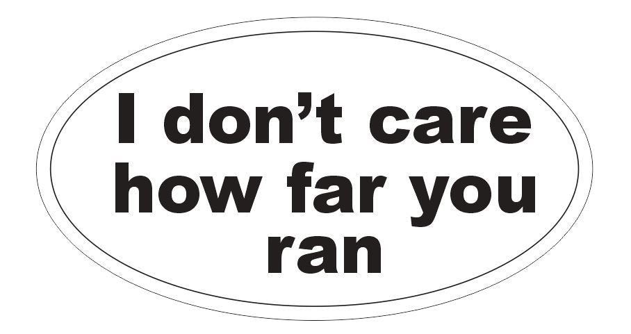 Funny Runner Sticker Oval Bumper Sticker or Helmet Sticker D3817 Marathon