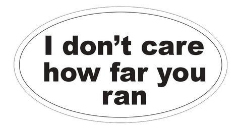 Funny Runner Sticker Oval Bumper Sticker or Helmet Sticker D3817 Marathon