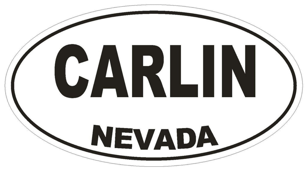 Carlin Nevada Oval Bumper Sticker or Helmet Sticker D2900 Euro Oval - Winter Park Products