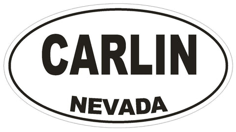 Carlin Nevada Oval Bumper Sticker or Helmet Sticker D2900 Euro Oval - Winter Park Products