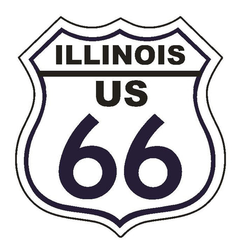 Illinois RT 66 Route 66 Sticker MADE IN THE USA D2887 - Winter Park Products