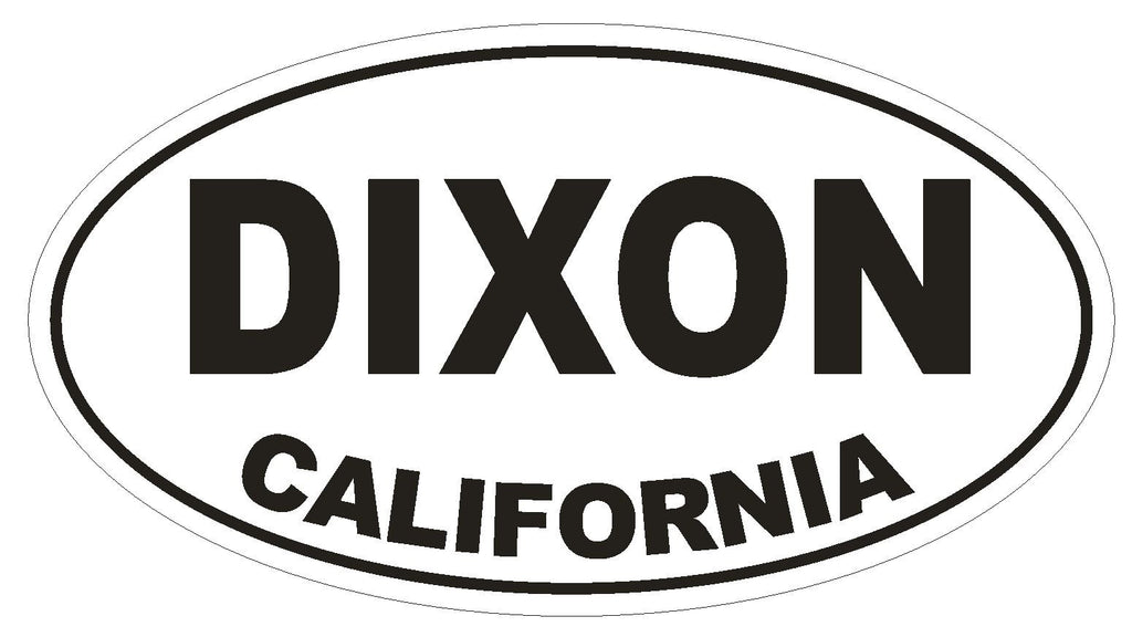 Dixon California Oval Bumper Sticker or Helmet Sticker D2777 Euro Oval - Winter Park Products
