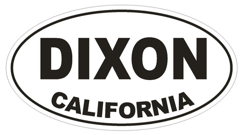 Dixon California Oval Bumper Sticker or Helmet Sticker D2777 Euro Oval - Winter Park Products