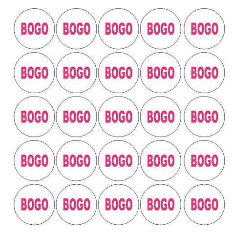 Pink Buy One Get One BOGO Sale Sticker Retail Store FLEA MARKET Boutique #D29 - Winter Park Products