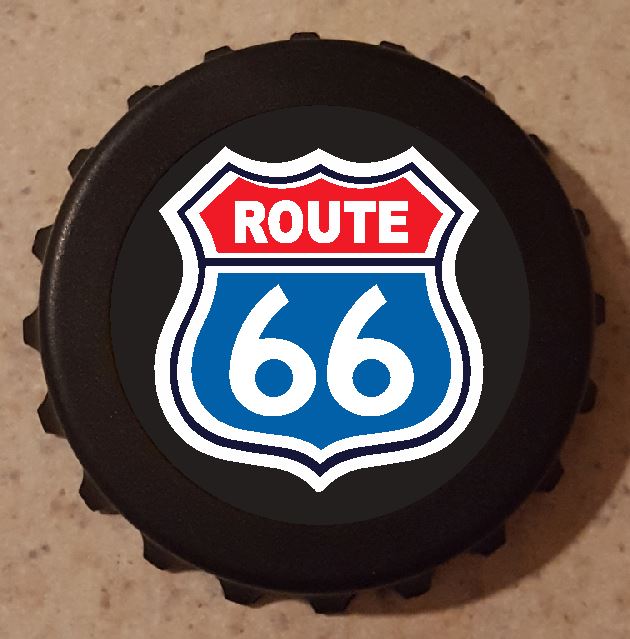Route 66 Bottle Opener Refrigerator Magnet 3" B18 Kitchen Bar Gift