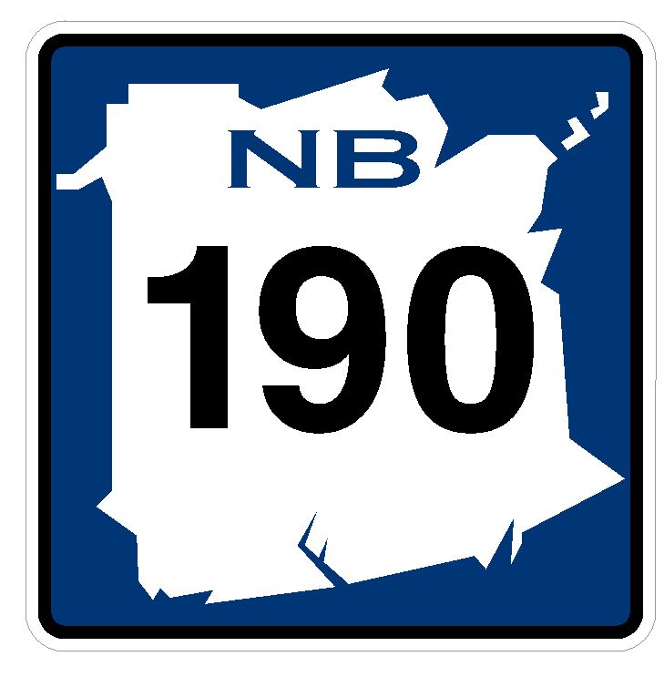 New Brunswick Route 190 Sticker Decal R4808 Canada Highway Route Sign Canadian