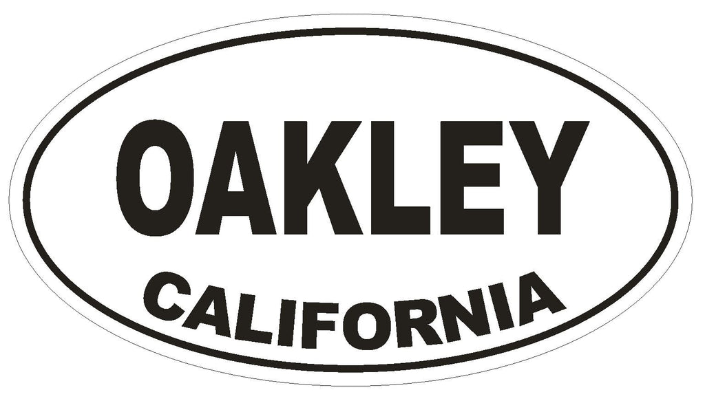 Oakley California Oval Bumper Sticker or Helmet Sticker D2865 Euro Oval - Winter Park Products