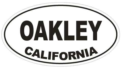 Oakley California Oval Bumper Sticker or Helmet Sticker D2865 Euro Oval - Winter Park Products