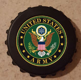 U S Army Bottle Opener Refrigerator Magnet 3" B10 Military Armed Forces