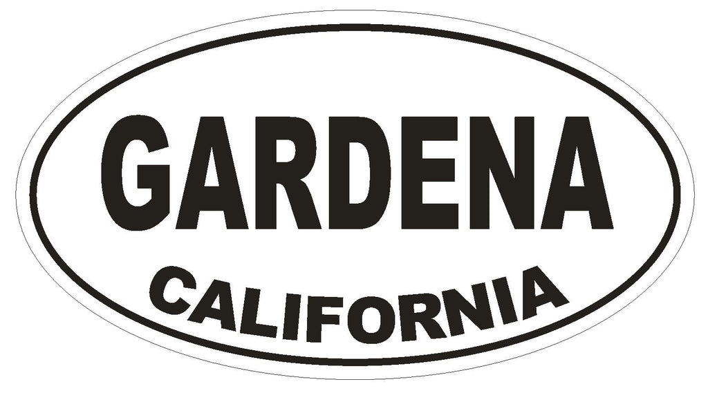 Gardena California Oval Bumper Sticker or Helmet Sticker D2857 Euro Oval - Winter Park Products