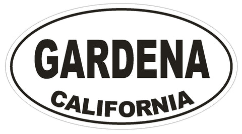Gardena California Oval Bumper Sticker or Helmet Sticker D2857 Euro Oval - Winter Park Products