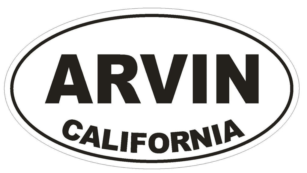 Arvin California Oval Bumper Sticker or Helmet Sticker D2851 Euro Oval - Winter Park Products