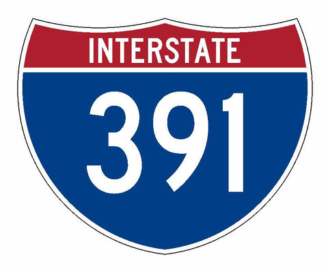 Interstate 391 Sticker R2321 Highway Sign Road Sign - Winter Park Products