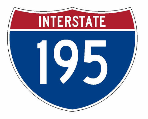 Interstate 195 Sticker R2332 Highway Sign Road Sign - Winter Park Products
