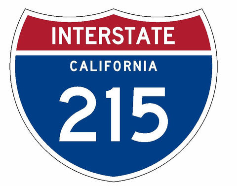 Interstate 215 Sticker R1991 California Highway Sign Road Sign - Winter Park Products